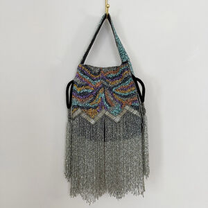 Free People Razzle Dazzle Clutch Beaded Purse Kaleidoscope